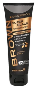 Lotion Brown Super Black Tanning GOLD Edition + bronzer 125ml (Tannymaxx)