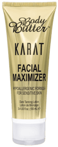 Karat Facial Maximizer - Soin visage sans autobronzant (Body Butter) - Formule hypoallergénique pour intensifier le bronzage du cou, visage et décolleté