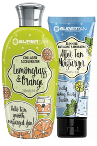Duopack à prix cassé : Accélérateur "Lemongrass & orange" + Aftertan (Supertan)