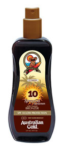 Spray solaire Australian Gold, protection de SFF6 à SPF30, avec ou sans agents bronzants