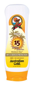 Lotion solaire avec indice de protection de SPF15 à 50 (Australian Gold)