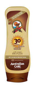 Lotion solaire avec indice de protection de SPF15 à 50 (Australian Gold)