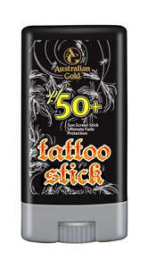 Stick spécial tatouage, indice SPF50+ (Australian Gold Tattoo stick)